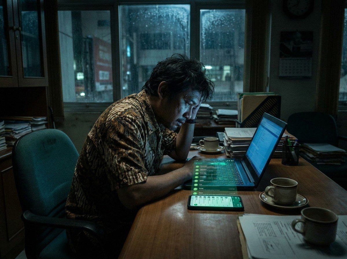 Context - Pemimpin bekerja larut malam