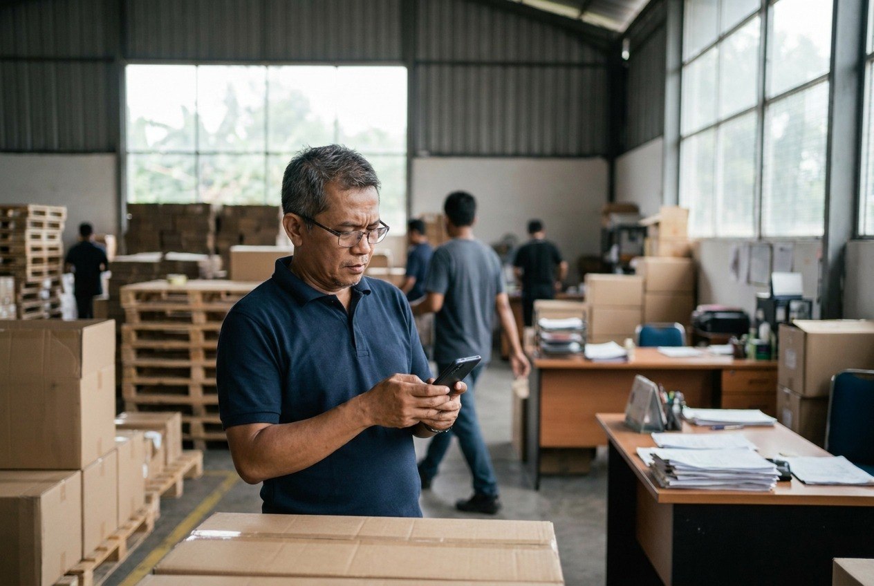 Hero - Pemilik bisnis di gudang