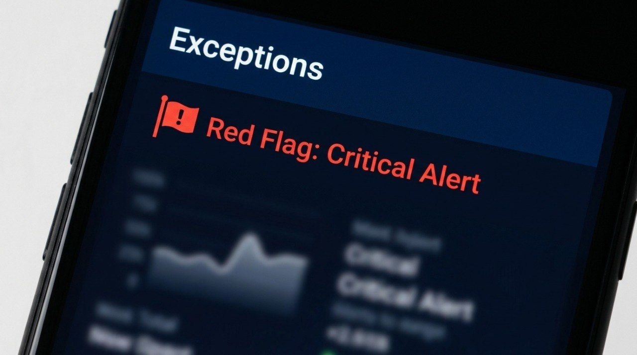 UI - Notifikasi Red Flag di smartphone